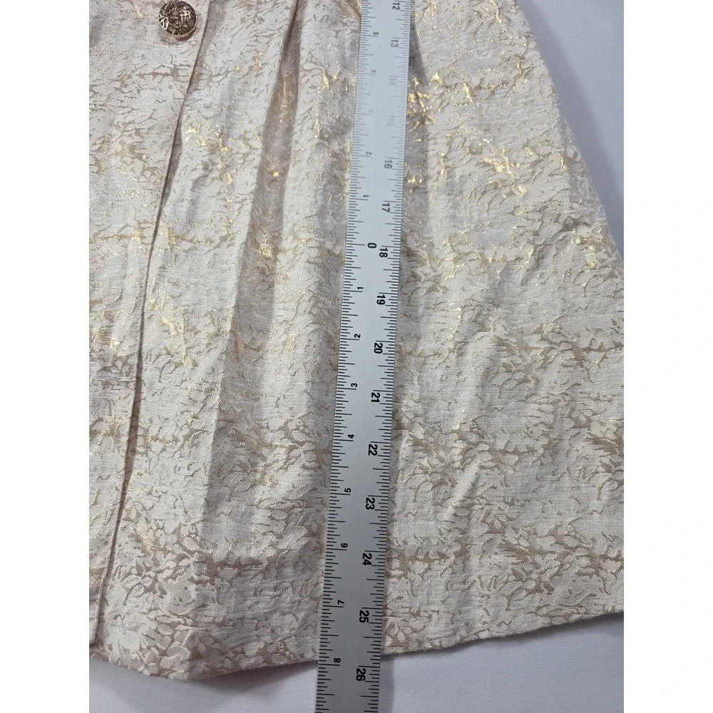 Y2K Blueberi Boulevard Girls Dress Size 6 Pink Fur Gold Party Coat